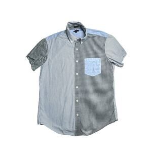 J.Crew Slim Fit Short Sleeve Colorblock Button Down Shirt Men’s Size M‎